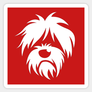 Shaggy Dog Silhouette Magnet